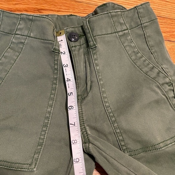 CABI WOMEN RIBBED SKINNY PANTS MOSS BROWN GREEN SIZE 2 - Picture 5 of 8